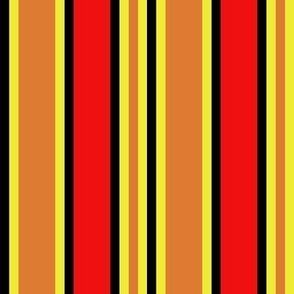 CCFN1 -  Glowing Embers Stripes in Red - Yellow - Black - Orange