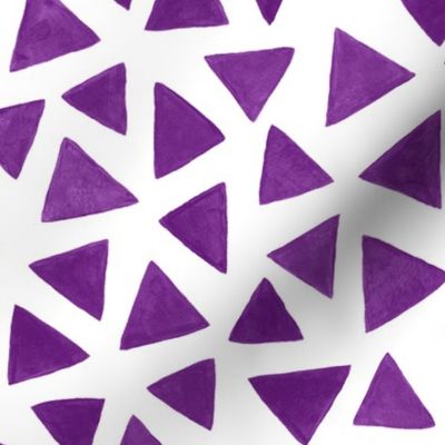monochrome  watercolor irregular triangles // normal scale 0005 C // single-color triangle violet purple plum iris color abstract geometric