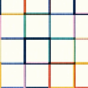Playful Grid - Brights on Natural