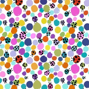 Colorful Polka Dot Ladybugs - Medium