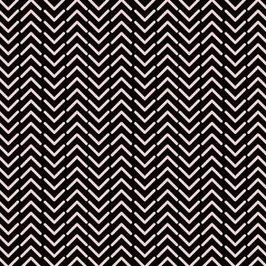 Black and pink chevron stripes 2 inch