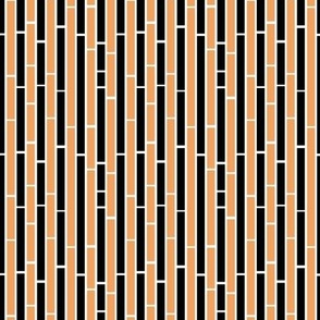 Halloween stripes black and orange 3 inch