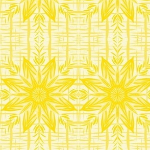 Rustic Star Walls of Daffodil Yellow - Medium Scale