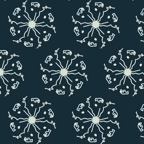 Romantic mandala floral flower art design fabric pattern