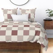 checks - copper rose_ creamy white_ dusty rose pink_ silver rust - checkerboard squares