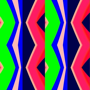 90s Retro Neon Zig Zag Stripe 