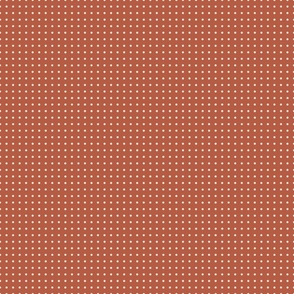 polka dots on sienna background,  small   