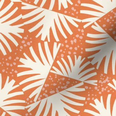 Fanfare Boho Sunburst Geometric Orange Ivory Regular