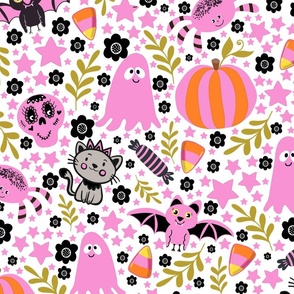 Pink & Orange Whimsigothic Wallpaper DC