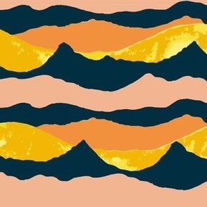 Sunset Mountain Stripes - medium 