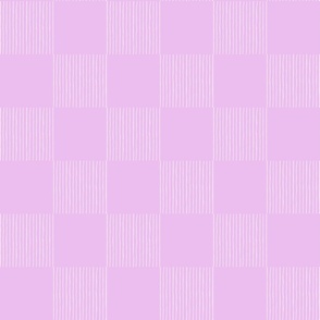 Pink Background with Light Pink Handdrawn Check 6"