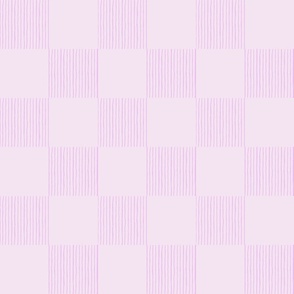 Light Pink Background with Pink Handdrawn Check 6"