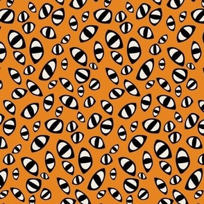 All Hallows - Halloween - spooky eyes - orange - small