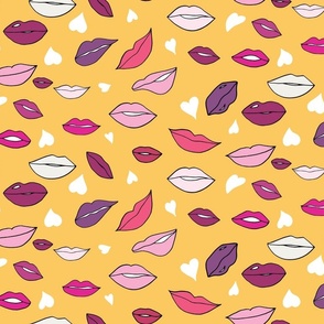 Oh So Many Lips in Yellow