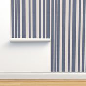 Coastal Textured Vertical Stripes in Classic Navy and White Coffee Off-White