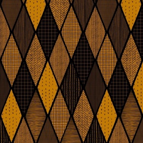 Gold and Black textured (Argyle) diamonds (Medium)