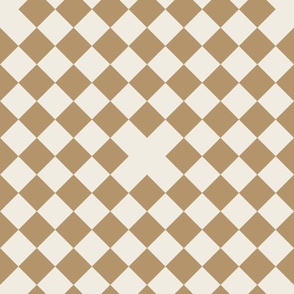 diner - creamy white_ lion gold mustard - diagonal checks