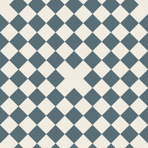 diner - creamy white_ marble blue teal - diagonal checks
