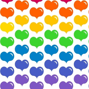 Rainbow Hearts Ombre