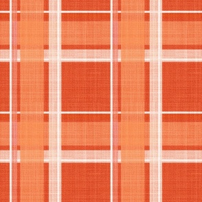 Fresh Plaid in autumnal orange - big size