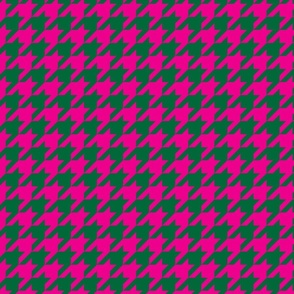 Pink and Green Houndstooth