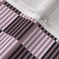 Pink and Black Striped Squares