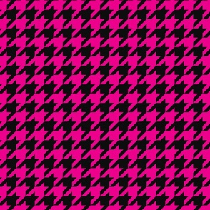Hot Pink and Black Houndstooth