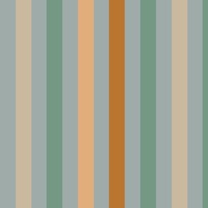 Copper and Sage Stripes