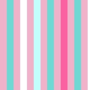 Turquoise and Pink Stripes