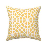 Tropical Yellow and White Breeze Block Geometric in Sunny Yellow - Large - Palm Beach, Yellow Geometric, Palm Springs