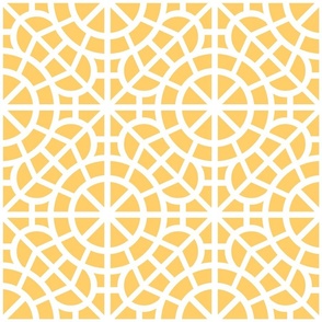 Tropical Yellow and White Breeze Block Geometric in Sunny Yellow - Large - Palm Beach, Yellow Geometric, Palm Springs
