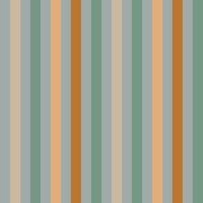 Copper and Sage Stripes small scale