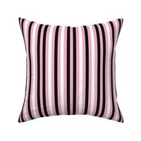 Pink Black and White Stripes small scale