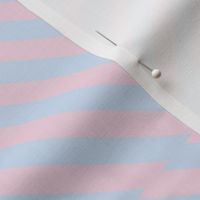 Diagonal Powder Blue and Soft Pink Stripes