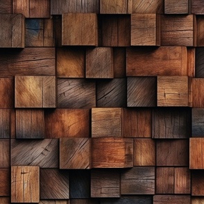 Kaleidoscopic Wooden Wall