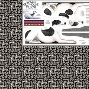 Greyhound Pillow Kit - Black Brindle Spots Male