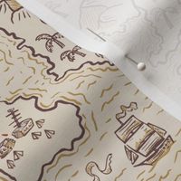 Pirate Treasure Island Map, large