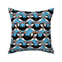 Cuddlin Puffins - Deep Cyan - Small