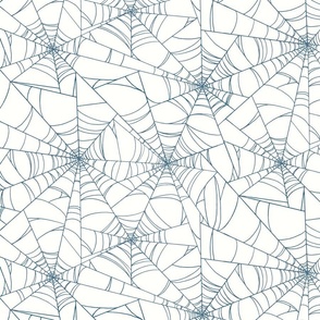 Colored Spider Web [white-navy] medium