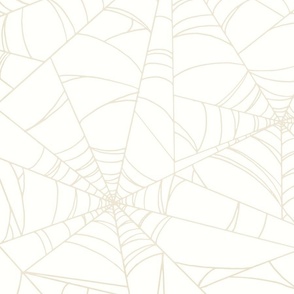 Colored Spider Web [white-beige] large