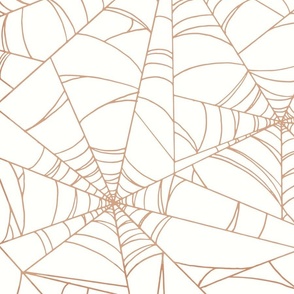 Colored Spider Web [beige-orange] large