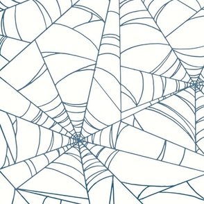 Colored Spider Web [white-navy] large