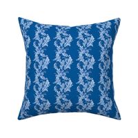 Blue Acanthus Leaf Stripes Small