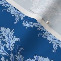 Blue Acanthus Leaf Stripes Small