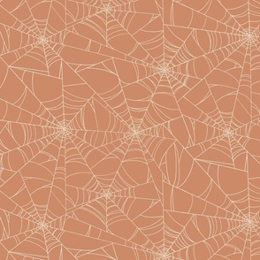 Colored Spider Web [orange-beige] medium