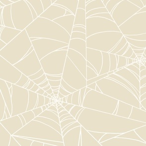Colored Spider Web [beige-white] large