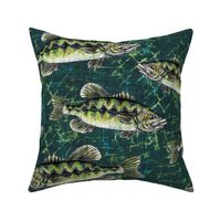 Largemouth Bass Fish Camo - Large Repeat 