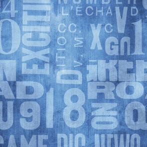 Blue Jeans Denim And Grunge Typography Style Pattern For The Casual Look