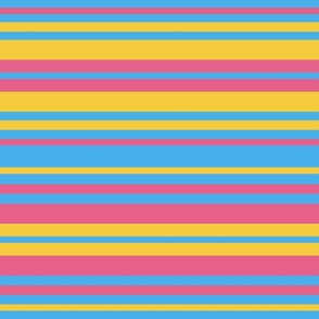 Stripes - Blue, Yellow, Pink - Retro - Colors from the 80s