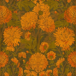 Vintage Sportswear Camouflage Chrysanthemums